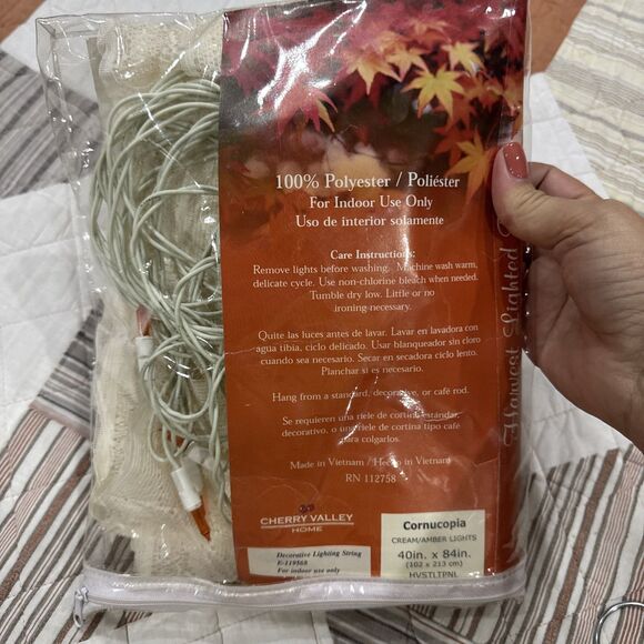 Harvest Lace Lighted Panel RARE. 40x84 - Picture 3 of 3